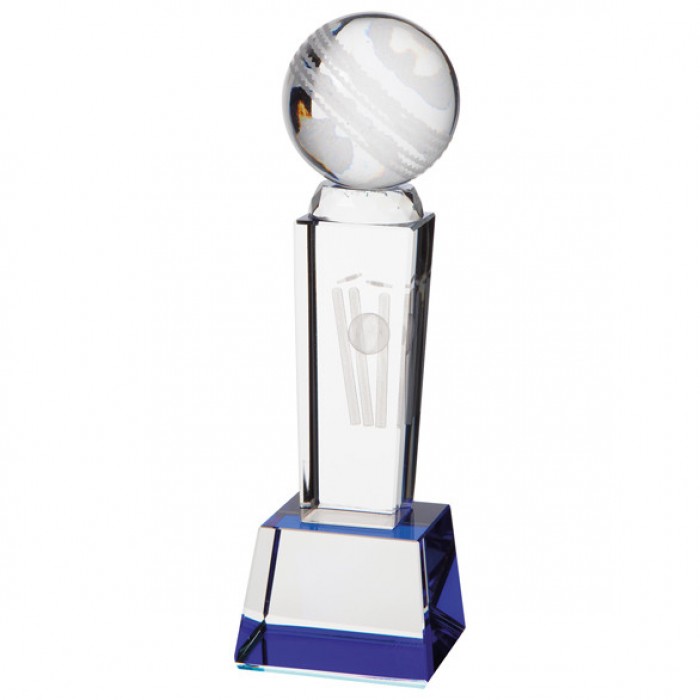 Tribute Cricket Crystal Award -180MM